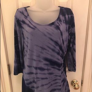 Purple Tye-Dyed Casual Top